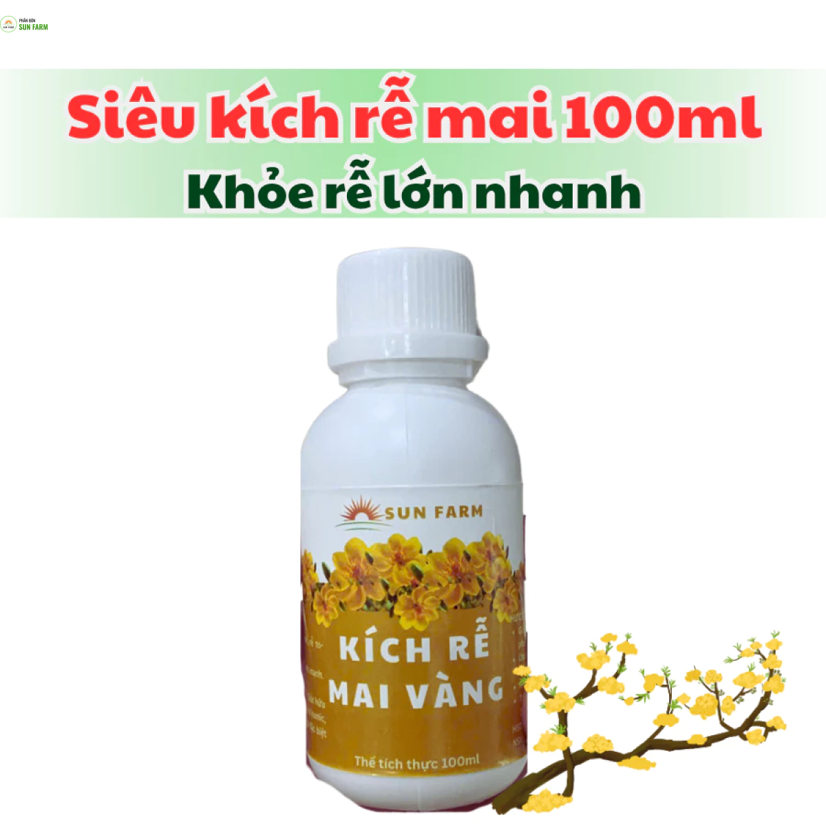 Kích rễ mai vàng 100ml khỏe rễ dưỡng rễ to khỏe phục hồi sau ra hoa