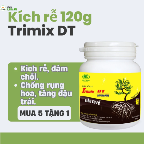 [mua 5 tặng 1] TRIMIX-DT SIÊU RA RỄ 120g Siêu bật chồi Kích thích ra rễ cực mạnh Bổ sung vitamin B1