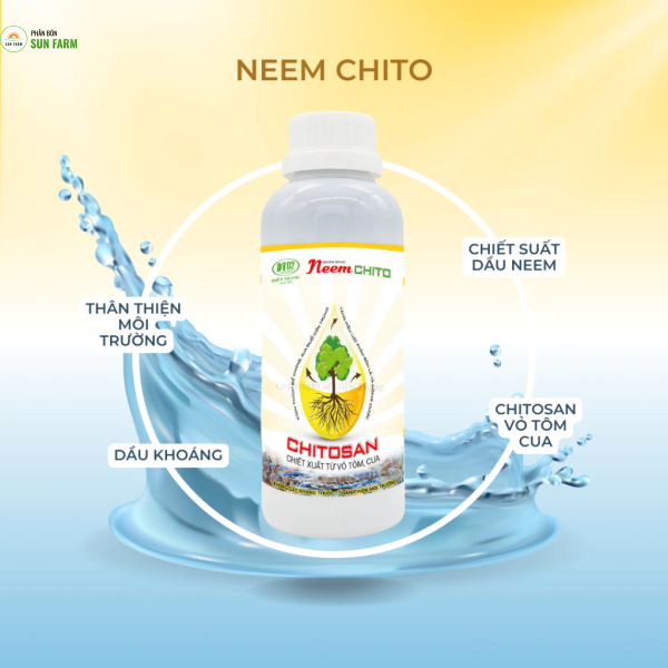 Dầu neem oil bổ sung chitosan 150ml pha 150 lít nước