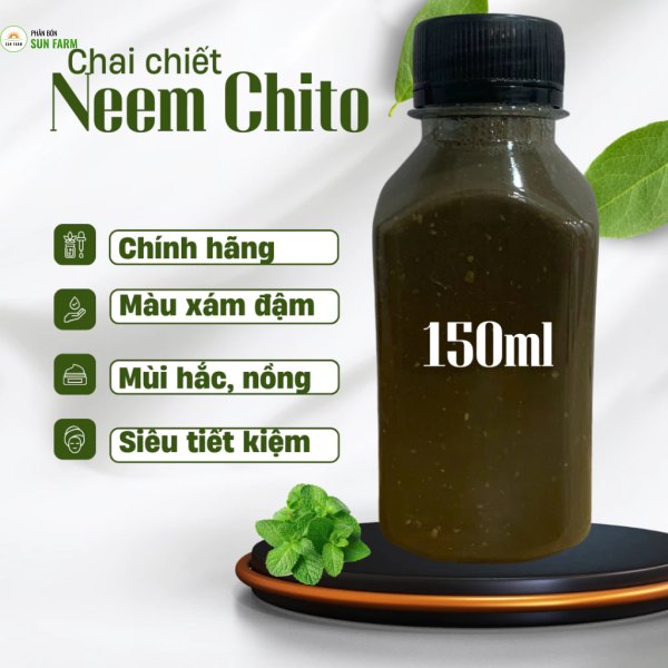 Chai chiết 100ml 150ml 500ml dầu neem oil bổ sung chitosan neem chito