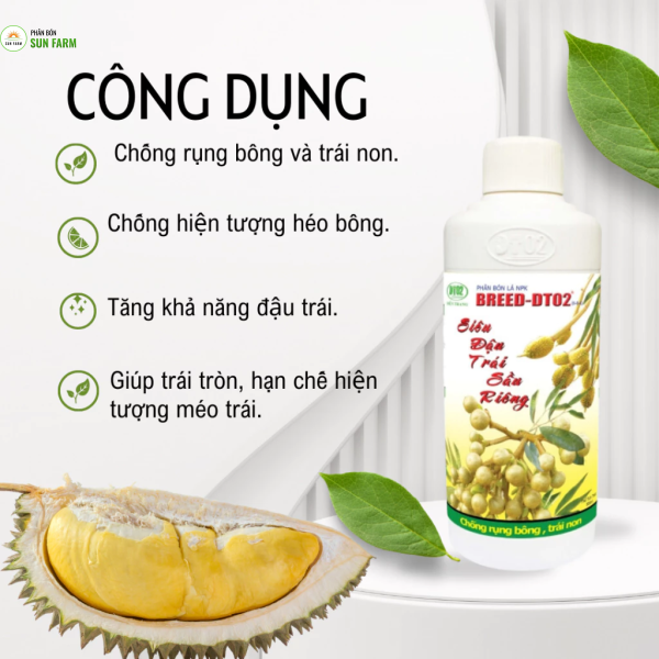 [Mua 5 tặng 1] Siêu đậu trái Sầu riêng Breed 500ml pha 500 lít nước chống nghẹn bông sửa múi hộc đều