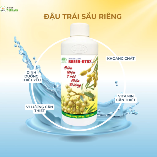 [Mua 5 tặng 1] Siêu đậu trái Sầu riêng Breed 500ml pha 500 lít nước chống nghẹn bông sửa múi hộc đều