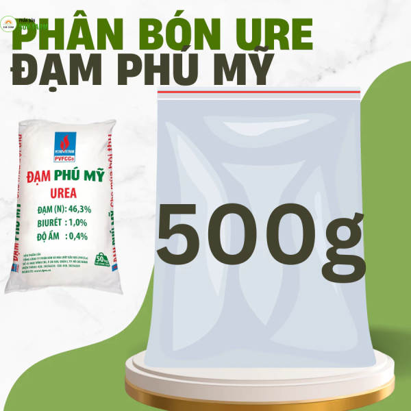 Phân bón ure đạm Phú Mỹ (500g - 1kg) bán lẻ từ bao 50kg cho rau màu, hoa cây cảnh, cây ăn quả