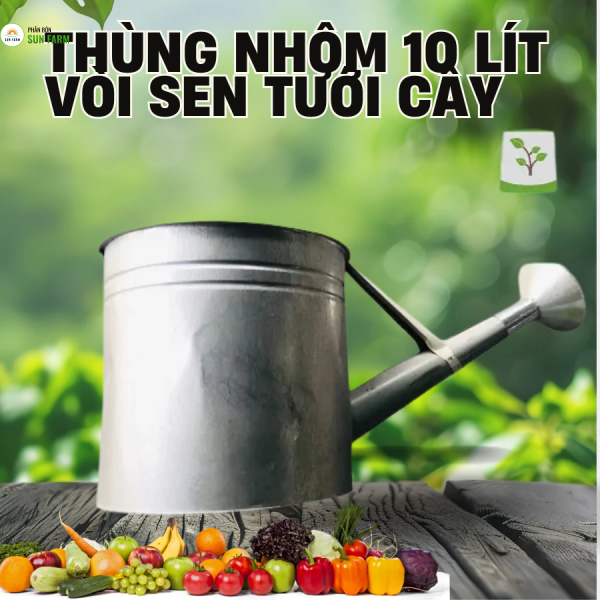 Thùng nhôm vòi sen tưới cây 10 lít