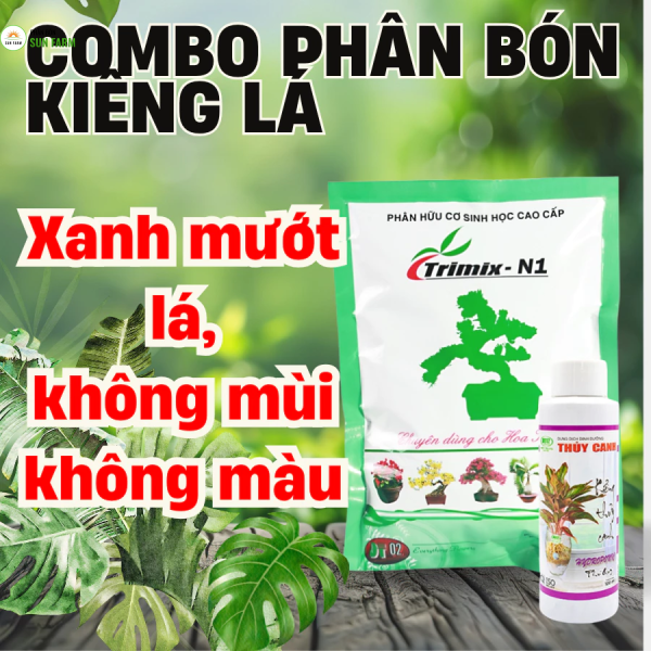 [Kiểng lá] Combo phân bón hữu cơ và dung dịch dinh dưỡng dành cho kiểng lá 100ml
