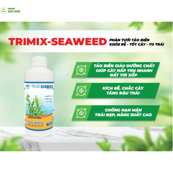 [Khỏe rễ tốt cây to trái] Combo 5 tặng 1Phân bón rong biển tảo biển TRIMIX SEAWEED 500ML