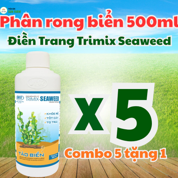 [Khỏe rễ tốt cây to trái] Combo 5 tặng 1Phân bón rong biển tảo biển TRIMIX SEAWEED 500ML