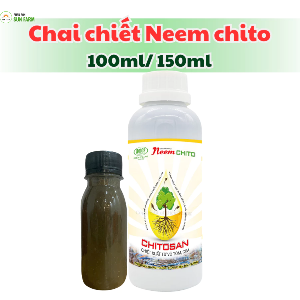 Chai chiết 100ml 150ml 500ml dầu neem oil bổ sung chitosan neem chito