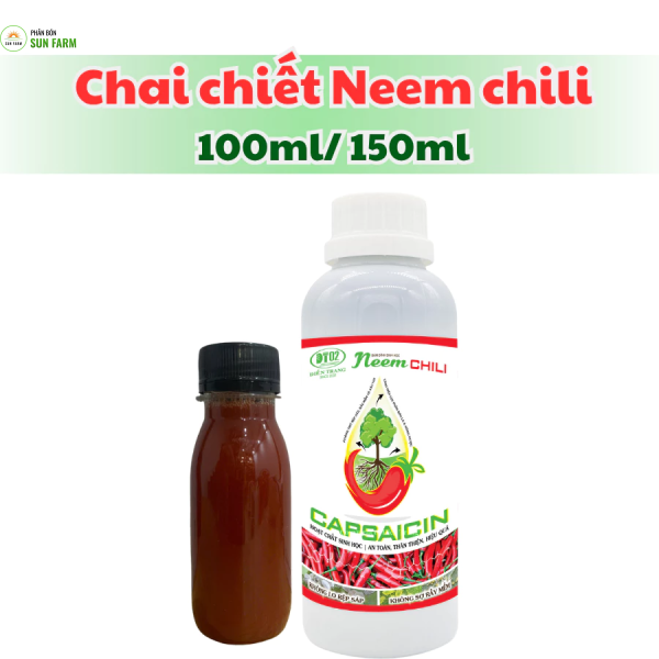 Chai chiết 100ml dịch chiết từ dầu neem, tỏi ớt