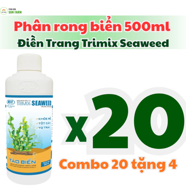 [combo 20 tặng 4] Phân bón tảo biển TRIMIX SEAWEED 500ml khỏe rễ mát cây