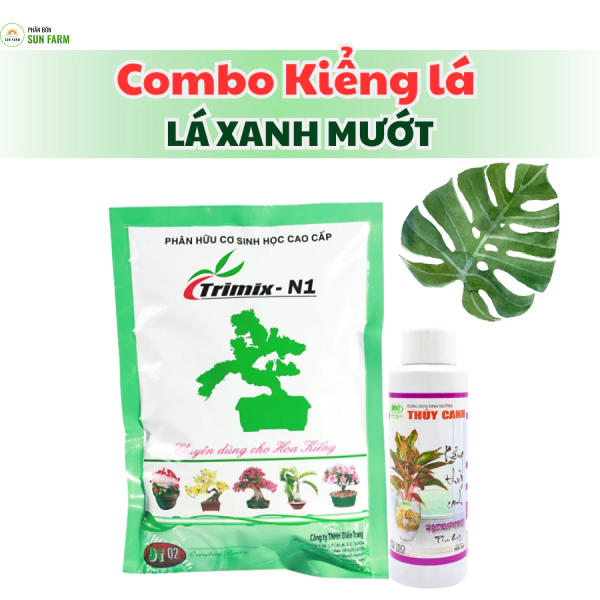[Kiểng lá] Combo phân bón hữu cơ và dung dịch dinh dưỡng dành cho kiểng lá 100ml